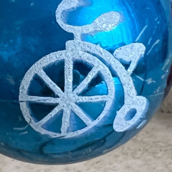 Old Vintage Christmas Ornament Unicycle Stencil - Picture 2 of 7